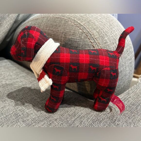 Victorias Secret PINK Plush Dog Buffalo Plaid - Picture 3 of 4